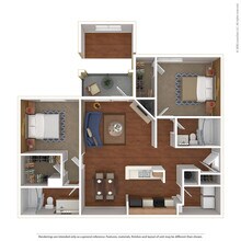 2 Bed 2 Bath 1130 SqFt (1130 Net) 1321 floor plan